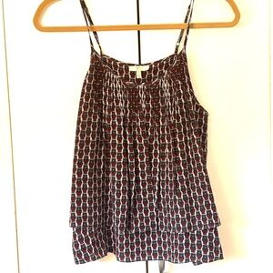 Super cute Joie silk pin tucked owl print camisole